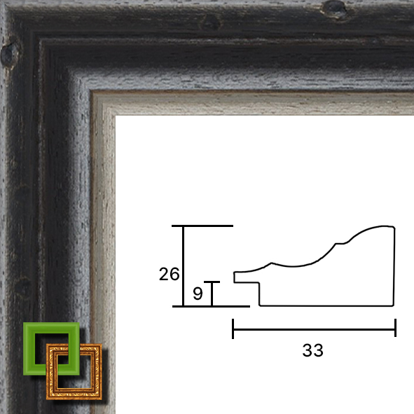 Багет деревянный 1.021.692 ширина 33 мм