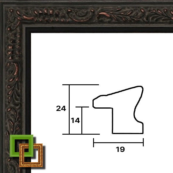 Багет деревянный A1924.3.PT ширина 19 мм