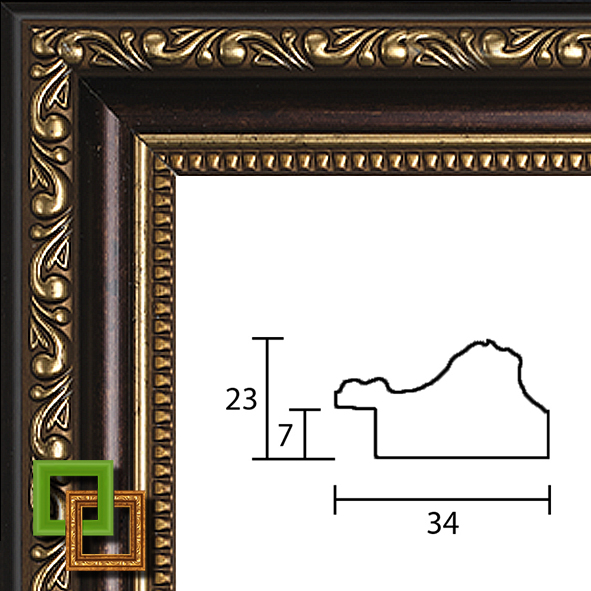 Багет 156.3423.18 ширина 34 мм
