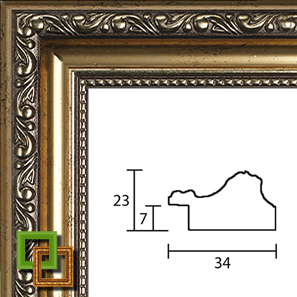 Багет 156.3423.71 ширина 34 мм