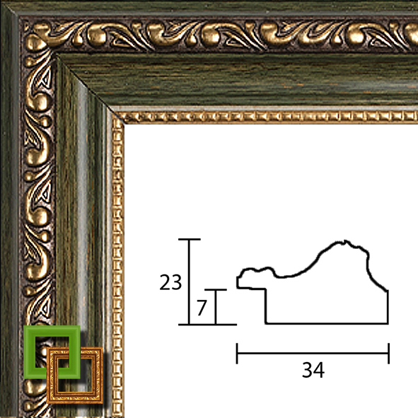 Багет 156.3423.61 ширина 34 мм