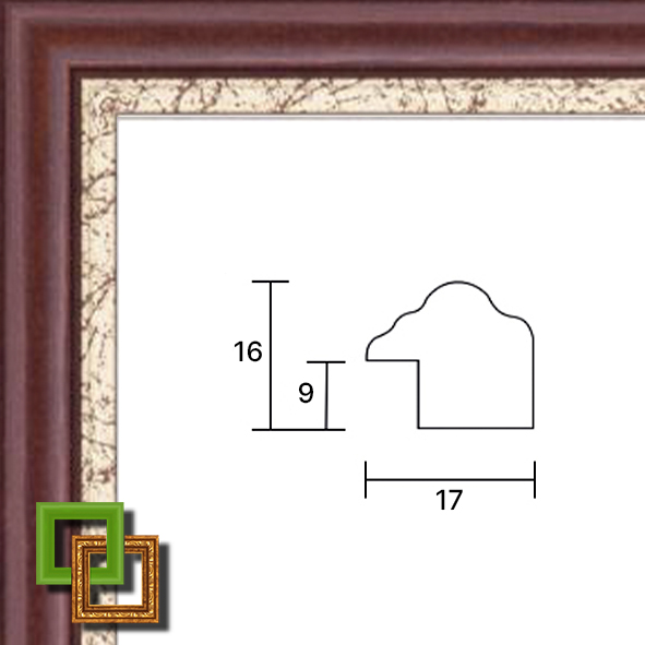 Багет деревянный 16A-M890-06 ширина 17 мм