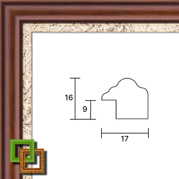 Багет деревянный 16A-M893P-06 ширина 17 мм