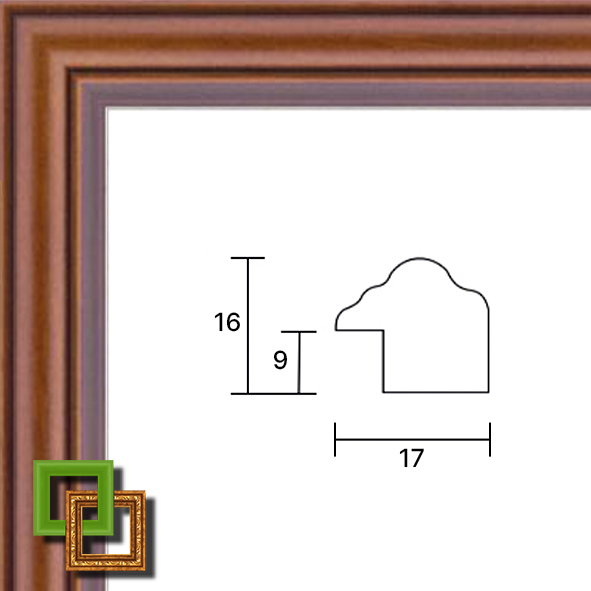 Багет деревянный 16A-M893P ширина 17 мм