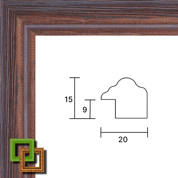 Багет деревянный 216-07 ширина 20 мм