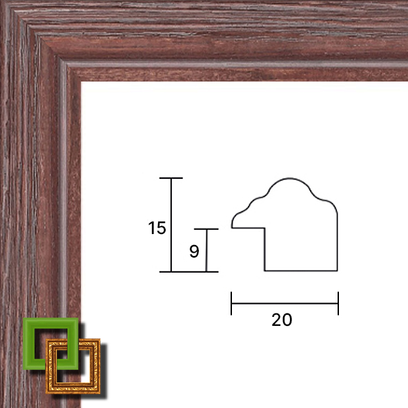 Багет деревянный 216-09 ширина 20 мм