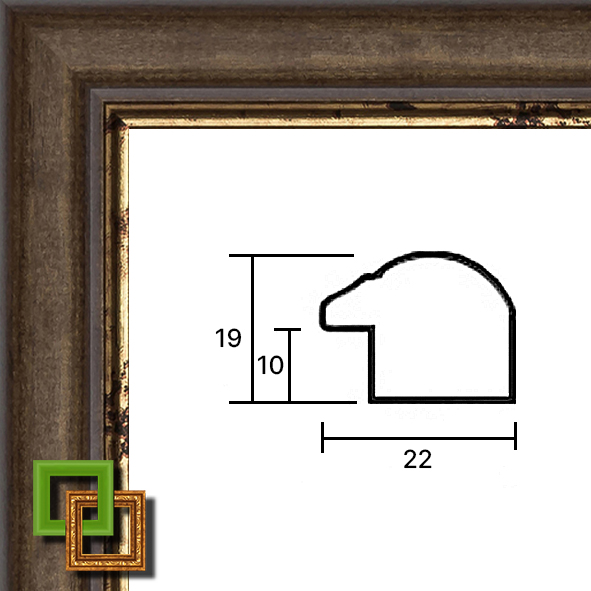 Багет деревянный 22-M887P-13-121 ширина 22 мм