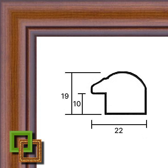 Багет деревянный 22-M893P ширина 22 мм