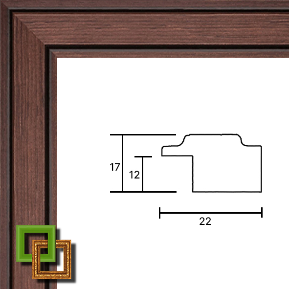 Багет деревянный 225-01 ширина 22 мм