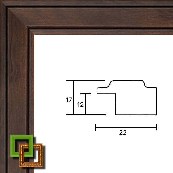 Багет деревянный 225-02 ширина 22 мм