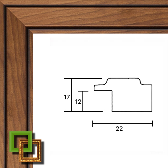 Багет деревянный 225-03 ширина 22 мм