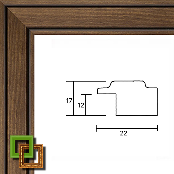 Багет деревянный 225-04 ширина 22 мм