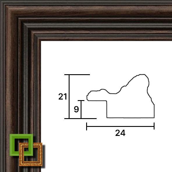 Багет деревянный 255-02 ширина 24 мм