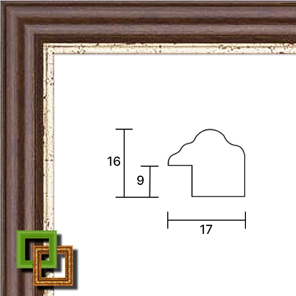 Багет деревянный 16A-M819-06 ширина 17 мм