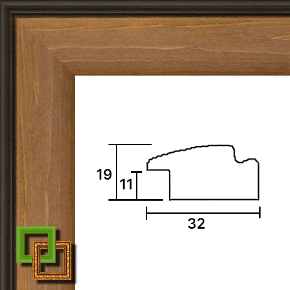 Багет деревянный 325-03 ширина 32 мм