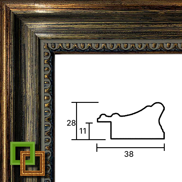 Багет деревянный 398-071 ширина 38 мм