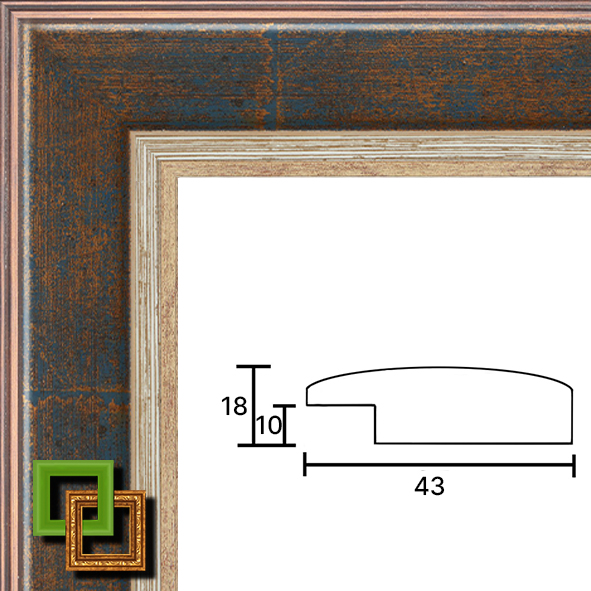 Багет деревянный 412-02 ширина 43 мм
