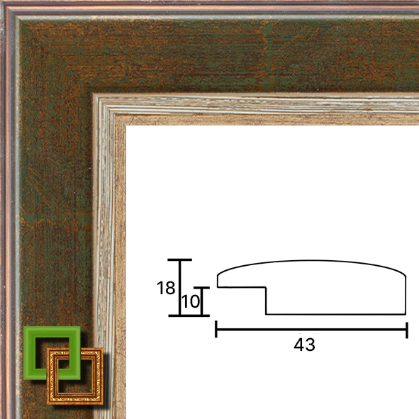 Багет деревянный 412-04 ширина 43 мм
