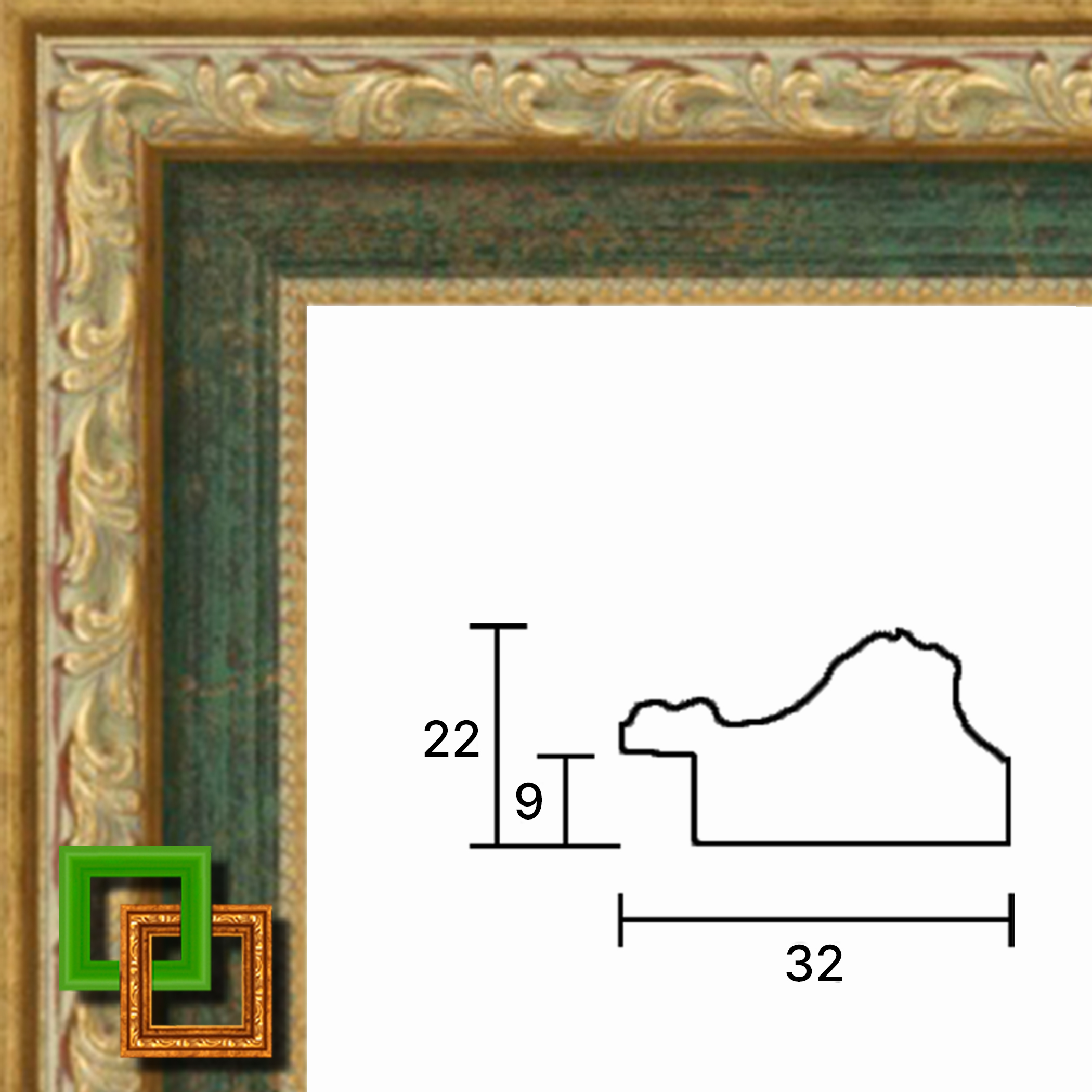 Багет деревянный 965-06 ширина 32 мм